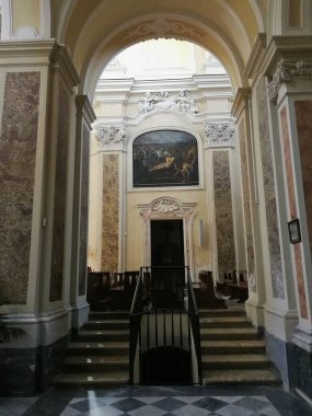 Sant 'Agata de Goti, Campania, İtalya - 20 Haziran 2019: Santa Maria Assunta Katedrali 13. yüzyılda yeniden inşa edildi