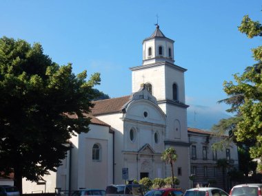 Sant 'Agata de Goti, Campania, İtalya - 20 Haziran 2019: Santissima Annunziata Gotik Kilisesi