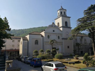 Sant 'Agata de Goti, Campania, İtalya - 20 Haziran 2019: Santissima Annunziata Gotik Kilisesi