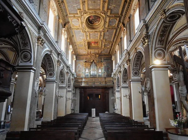 Airola Campania Itália Junho 2019 Interior Igreja Século Xviii Santissima — Fotografia de Stock