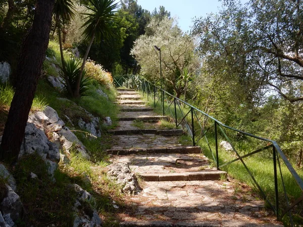 Sant Agata Goti Campania Itália Junho 2019 Escadaria Entrada Para — Fotografia de Stock