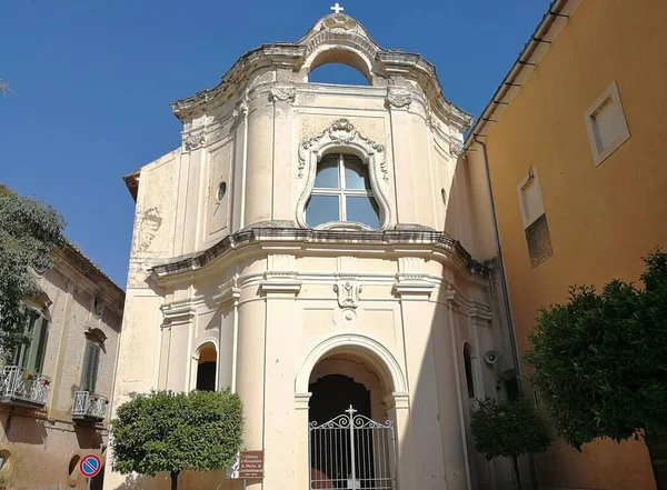 Sant 'Agata de Goti, Campania, İtalya - 20 Haziran 2019: 18. yüzyıl Santa Maria di Costantinopoli kilisesi