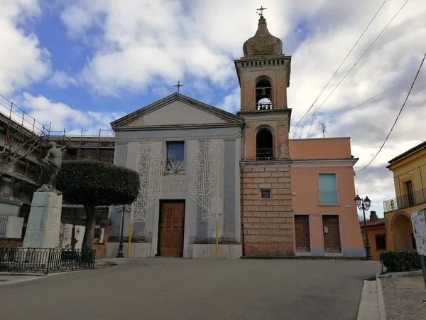 San Nicola Manfredi Benevento Campania Dicembre 2017 Facciata Del Santuario — Foto Stock