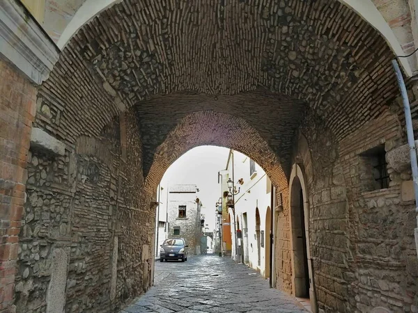 Benevento Campania Itália Junho 2016 Piers Medievais Centro Histórico — Fotografia de Stock