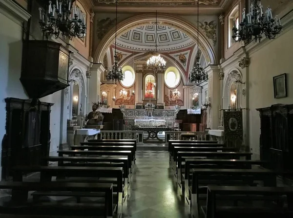 San Marco Dei Cavoti Kampania Włochy Marca 2018 Wnętrze Kościoła — Zdjęcie stockowe