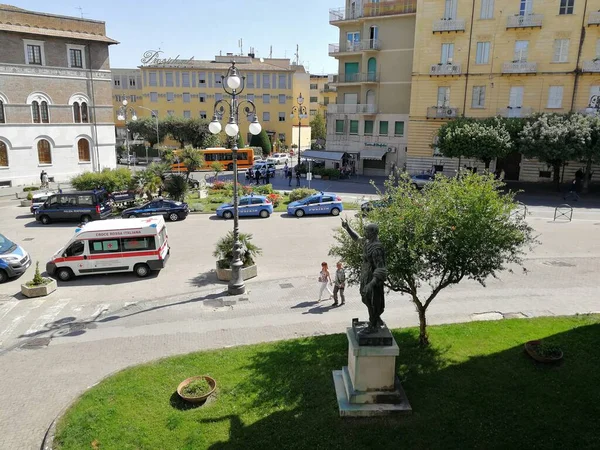Benevento Campania Italia Junio 2018 Vista Piazza Castello Desde Ventana — Foto de Stock
