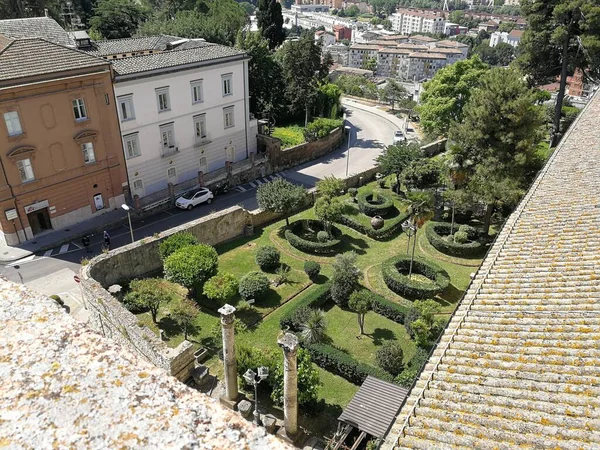 Benevento Campania Italië Juni 2018 Giardini Della Rocca Vanaf Top — Stockfoto