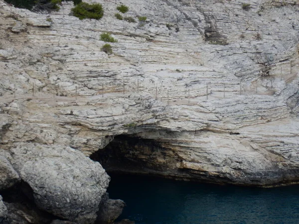 Pugnochiuso Puglia Italia Ottobre 2019 Veduta Della Baia Pugnochiuso — Foto Stock