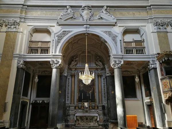 Napels Campanië Italië Maart 2019 Interieur Van Barokke Kerk Van — Stockfoto