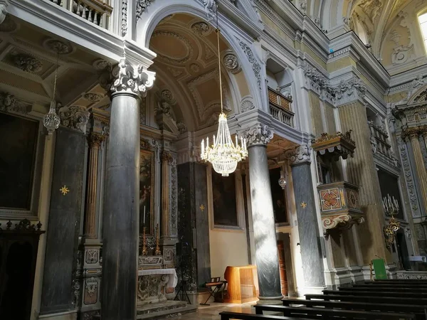 Napels Campanië Italië Maart 2019 Interieur Van Barokke Kerk Van — Stockfoto