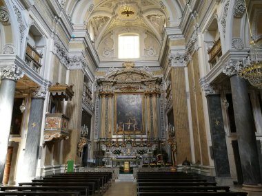Napoli, Campania, İtalya - 1 Mart 2019: San Giuseppe a Chiaia Barok Kilisesi