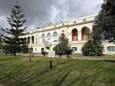 Napoli, Campania, Italia  1 marzo 2019: Stazione Zoologica Antonio Dohrn nella Villa Comunale prospiciente il Lungomare Caracciolo