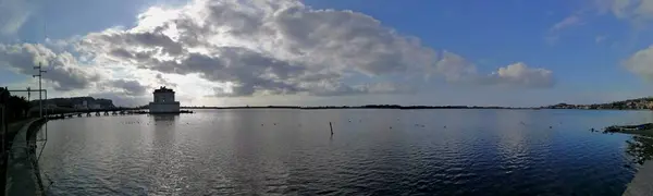 Bacoli Campania Italia Marzo 2019 Foto Panoramica Del Lago Fusaro — Foto Stock