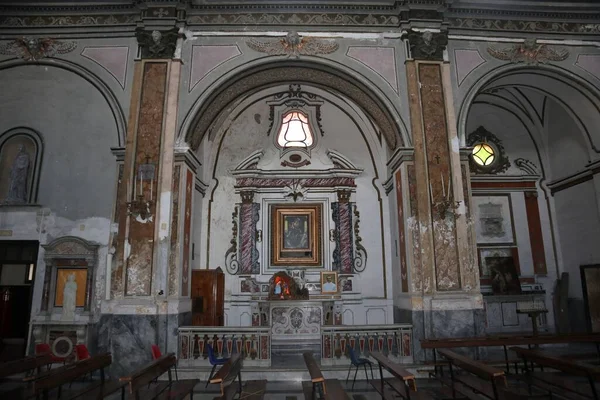 Neapol Kampania Włochy Grudnia 2020 Wnętrze Kościoła Antonia Abate — Zdjęcie stockowe