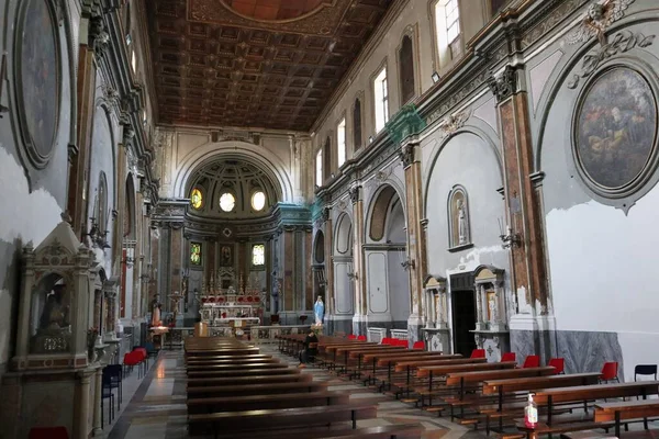Nápoles Campania Italia Diciembre 2020 Interior Iglesia Sant Antonio Abate —  Fotos de Stock