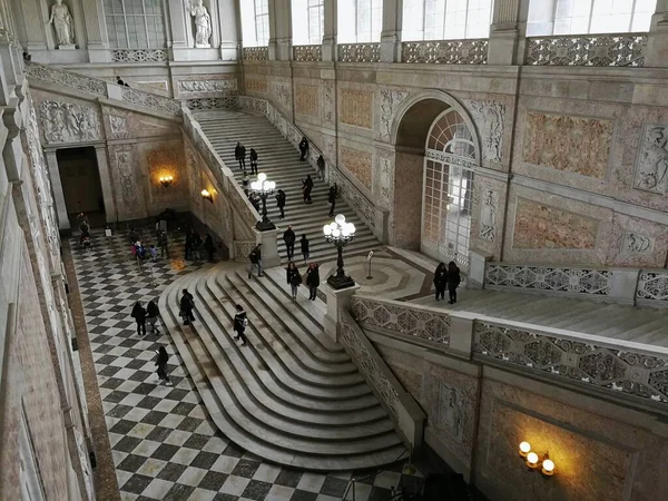 Nápoles Campania Itália Março 2019 Interior Palácio Real Século Xvii — Fotografia de Stock