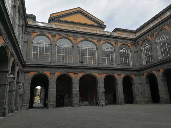 Nápoles Campania Italia Marzo 2019 Cortile Onore Del Palacio Real — Foto de Stock