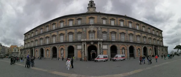 Nápoles Campania Italia Marzo 2019 Foto Panorámica Del Palazzo Reale — Foto de Stock