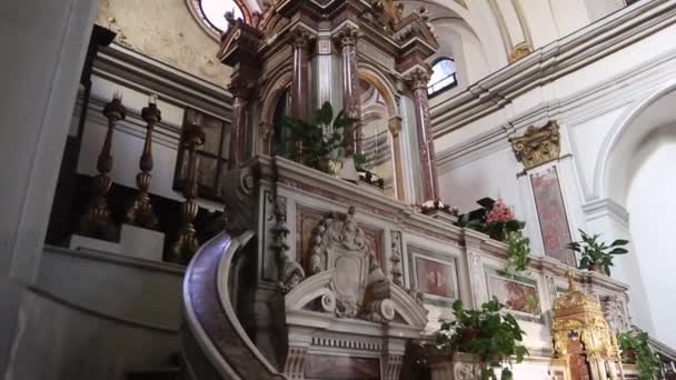 Napoli - Altare della Chiesa di Santa Maria di Piedthe — Stock videók