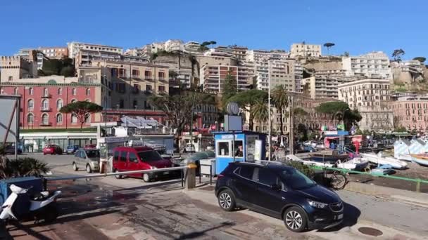 Neapel - Panoramica dal porto di Mergellina — Stockvideo