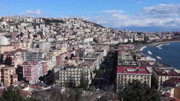 Neapel - Panoramica dalla terrazza di Posillipo — Stockvideo