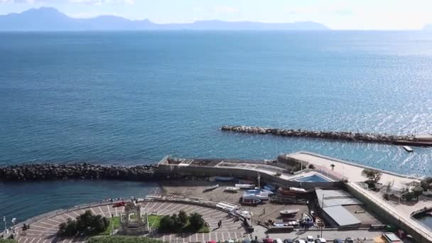 Napoli - Panoramica da vía Orazio a Posillipo — Vídeos de Stock