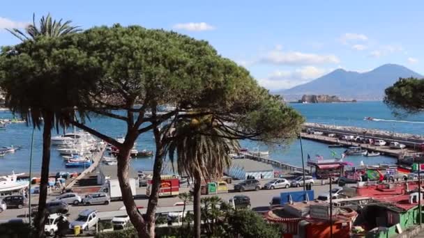 Napoli - Panoramica dalla terrazza di Santa Maria del Parto — Wideo stockowe