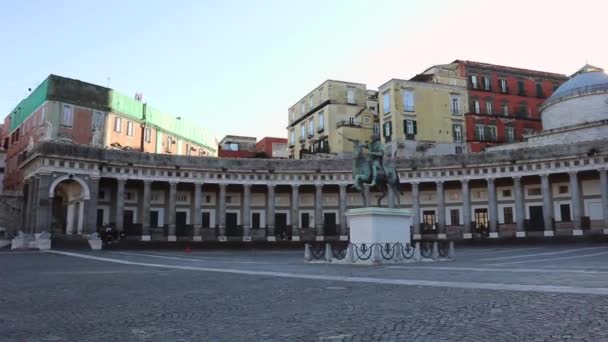 Napoli - Panoramica della Basilica di San Francesco di Paola — Wideo stockowe