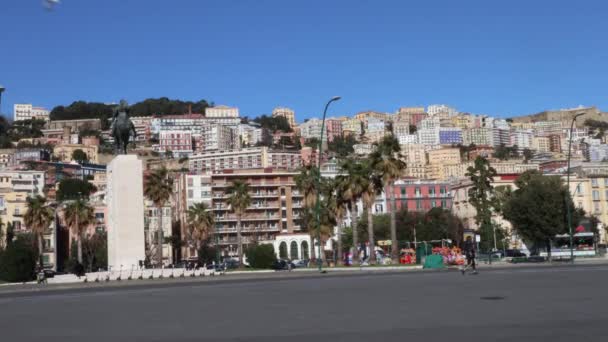 Napoli - Dal Lagüngomare di Piazza Diaz — Stok video