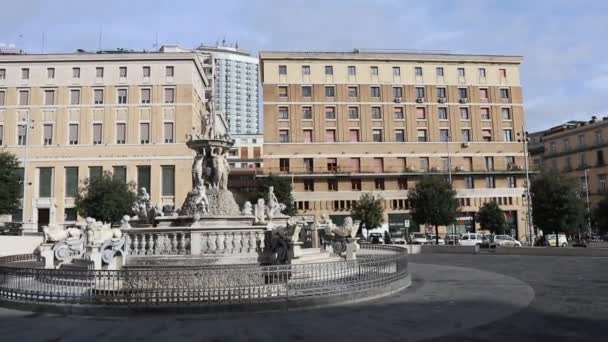 Napoli - Panoramica di Piazza Municipio — Vídeos de Stock