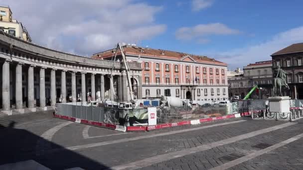 Neapel - Panoramica di Piazza Plebiscito — Stockvideo