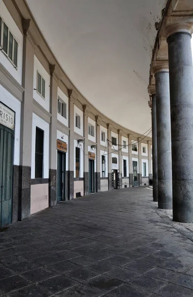 Nápoles Campania Italia Febrero 2021 Colonnade Pontificia Royal Basilica San — Foto de Stock