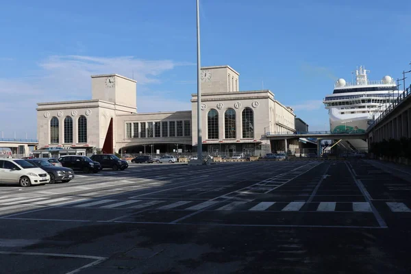 Neapol Kampánie Itálie Února 2021 Terminál Stazione Marittima — Stock fotografie