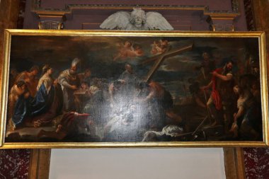 Napoli, Campania, İtalya - 4 Şubat 2021: Piet dei Turchini veya Santa Maria dell 'Incoronatella Kilisesi