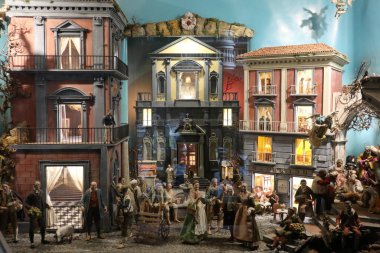 Napoli, Campania, İtalya - 4 Şubat 2021: 17. yüzyıl San Ferdinando Kilisesi