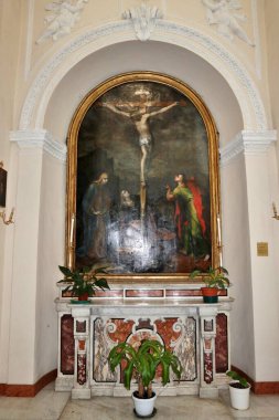 Napoli, Campania, İtalya - 26 Ocak 2021: 16. yüzyıl Santa Maria del Parto Kilisesi