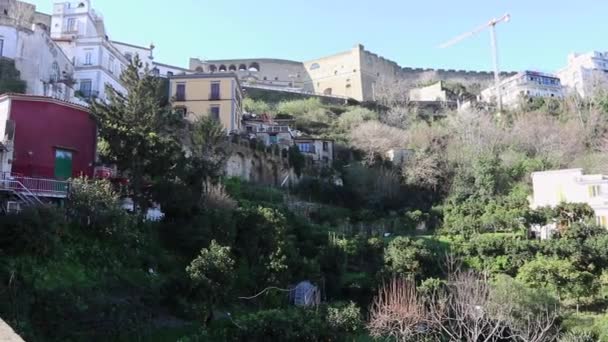 Неаполь - Panoramica dalla Pedamentina di San Martino — стоковое видео