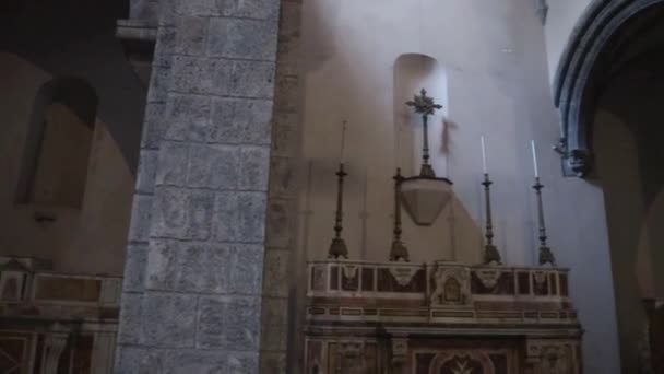 Napoli ��� Panoramica della Chiesa di San Giovanni a Mare dall'altare — стокове відео