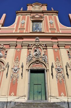 Napoli, Campania, İtalya - 16 Şubat 2021: 17. yüzyıl kilisesi Via dei Mille 'de Santa Teresa d' Avila 'ya ithaf edilmiştir.