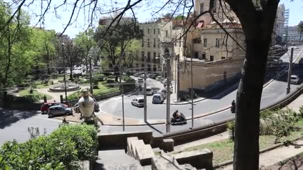 Napoli - Panoramica dei Giardini Principessa Iolanda — Stock video