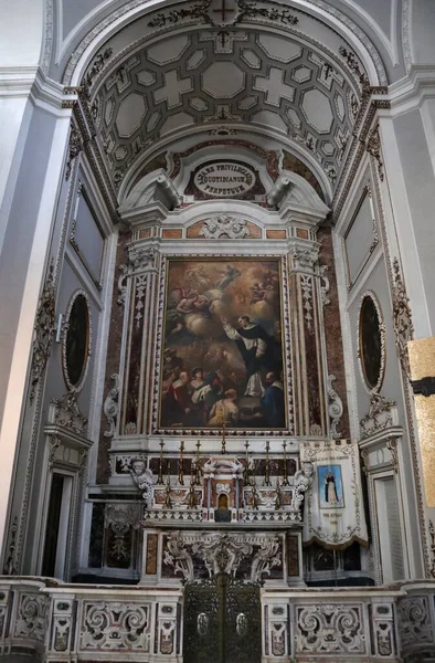 Napoli Campania Italia Aprile 2021 Interno Della Seicentesca Basilica Santa — Foto Stock
