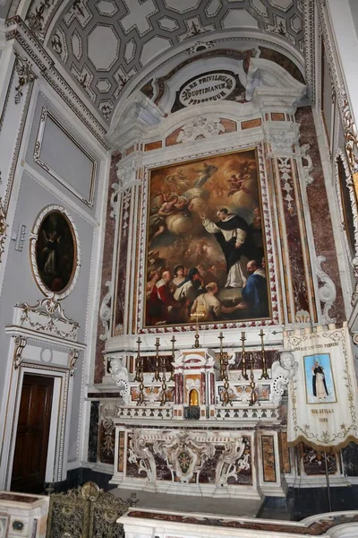 Napoli Campania Italia Aprile 2021 Interno Della Seicentesca Basilica Santa — Foto Stock