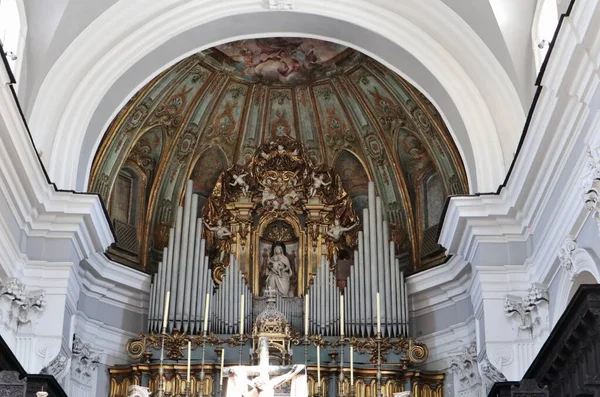 Nápoles Campania Itália Abril 2021 Interior Basílica Santa Maria Della — Fotografia de Stock