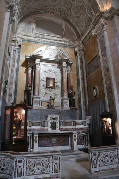 Nápoles Campania Italia Abril 2021 Interior Basílica Santa Maria Della —  Fotos de Stock