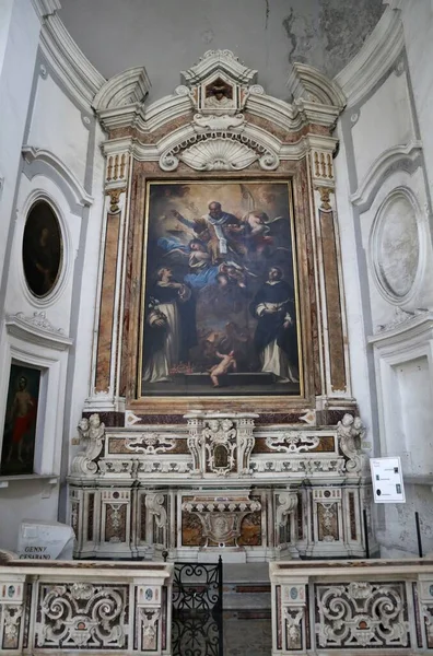 Neapol Kampánie Itálie Dubna 2021 Interiér Baziliky Sedmnáctého Století Santa — Stock fotografie