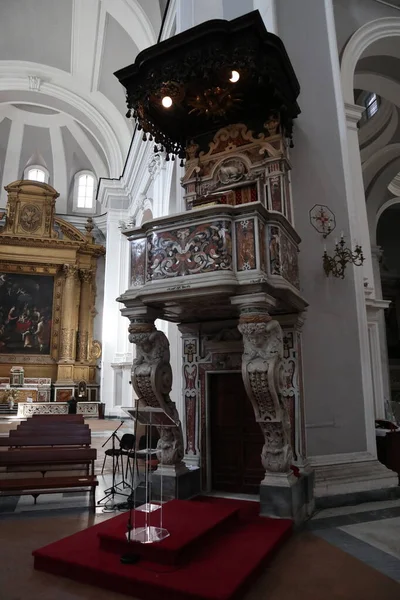 Naples Campania Italy April 2021 Interior Seventeenth Century Basilica Santa — Stock Photo, Image