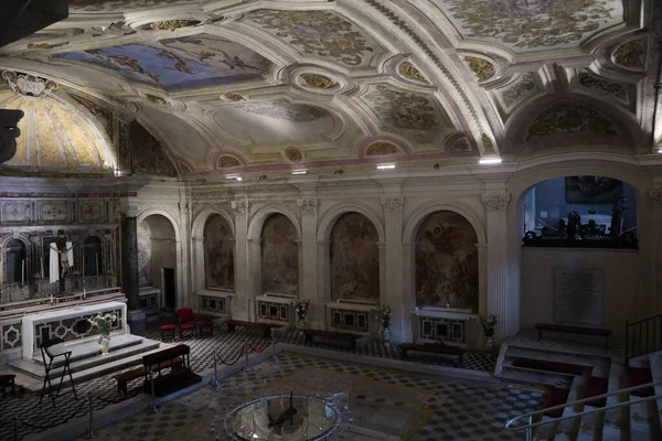 Naples Campania Italy April 2021 Interior Crypt Seventeenth Century Basilica — Stock Photo, Image