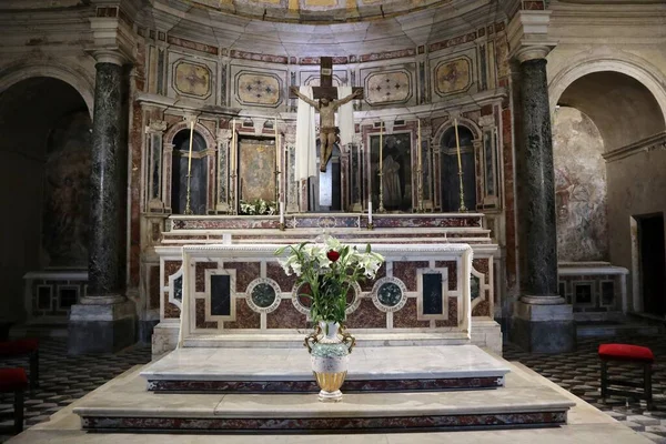 Nápoles Campania Italia Abril 2021 Interior Cripta Basílica Santa Maria —  Fotos de Stock