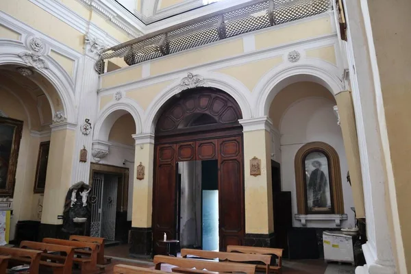 Napoli Campania Italia Aprile 2021 Interno Della Cinquecentesca Basilica San — Foto Stock