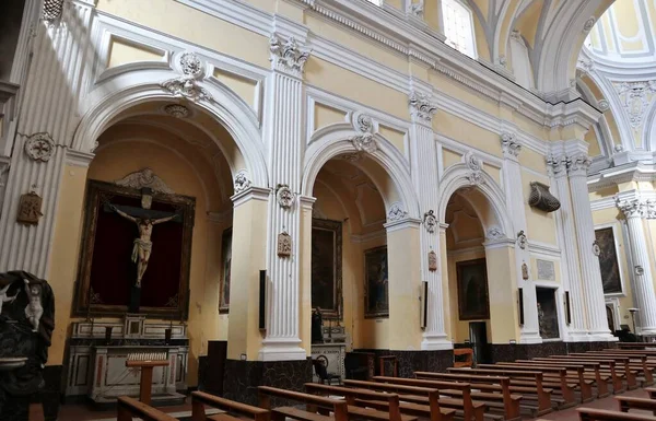 Neapol Kampánie Itálie Dubna 2021 Interiér Baziliky Šestnáctého Století San — Stock fotografie